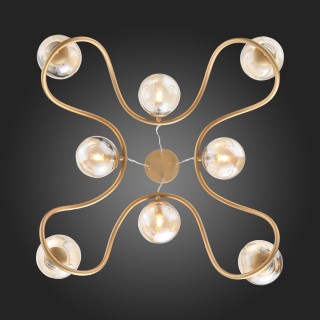 SL1502.203.08 Светильник подвесной ST-Luce Золотистый/Янтарный G9 8*5W LEGATEZZA-foto3