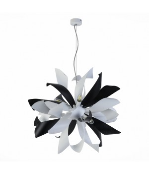 SL453.453.06E Люстра подвесная ST-Luce Черный, Белый/Черный, Белый E14 6*40W SPIRAGLIO-foto2