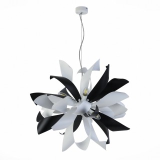 SL453.453.06E Люстра подвесная ST-Luce Черный, Белый/Черный, Белый E14 6*40W SPIRAGLIO-foto2