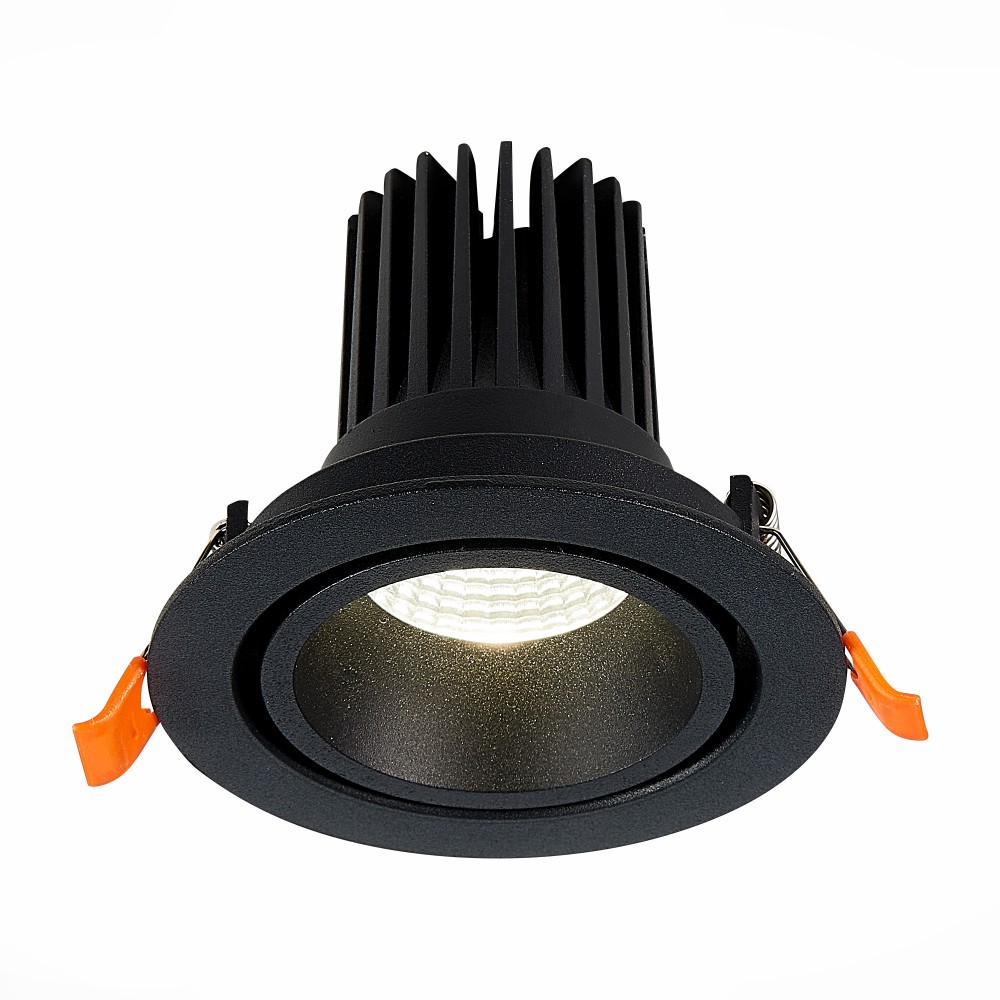 ST705.438.10 Св-к встр. Черный LED 1*10W 3000K 750Lm Ra>90 38° IP20 D102xH85 170-240V ST705