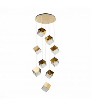 SL1182.203.09 Светильник подвесной ST-Luce Золотистый/Прозрачный, Золотистый G9 9*5W RIELLO-foto2