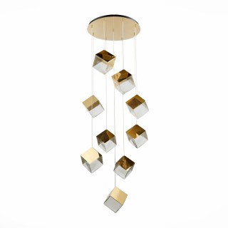 SL1182.203.09 Светильник подвесной ST-Luce Золотистый/Прозрачный, Золотистый G9 9*5W RIELLO-foto2