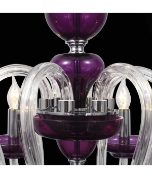 SL757.803.06 Люстра подвесная ST-Luce Хром, Пурпурный/Пурпурный E14 6*40W NINFA-foto4