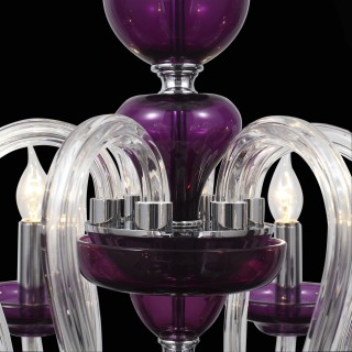 SL757.803.06 Люстра подвесная ST-Luce Хром, Пурпурный/Пурпурный E14 6*40W NINFA-foto4