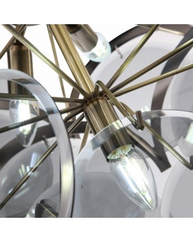 SL1161.373.09 Люстра подвесная ST-Luce Бронза/Дымчатый E14 9*60W FAZIA-foto15