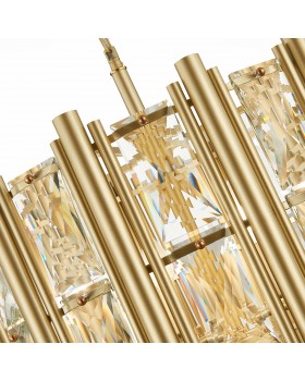 SL1623.203.06 Люстра подвесная ST-Luce шампань/шампань, прозрачный E14 6*40W CORSIA-foto3