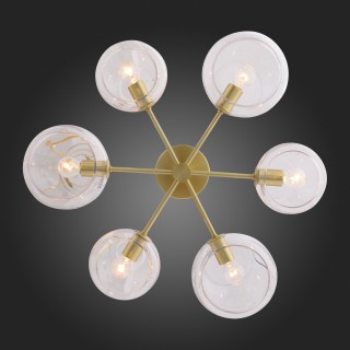 SL434.202.06 Люстра потолочная ST-Luce Латунь/Прозрачный E14 6*40W CALMARE-foto9