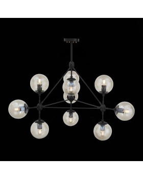 SL549.403.10 Люстра подвесная ST-Luce Черный/Янтарный E27 10*40W STAMPO-foto4