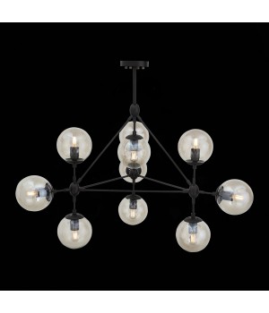 SL549.403.10 Люстра подвесная ST-Luce Черный/Янтарный E27 10*40W STAMPO-foto4