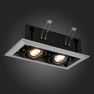 ST250.148.02 Св-к встр. Черный GU10 2*50W  L245xW126xH70 220V Без ламп HEMI-foto7