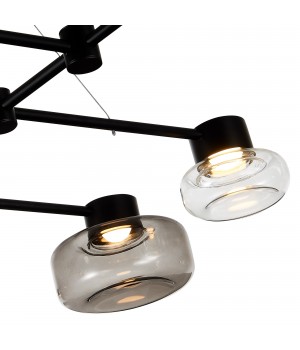 SL6005.403.08 Светильник подвесной ST-Luce Черный/Дымчатый, Прозрачный LED 8*3W 3000K Vallo-foto12
