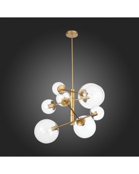 SL1150.203.08 Светильник подвесной ST-Luce Матовое золото/Прозрачный E27 8*40W (из 3-х коробок) LIORA-foto3