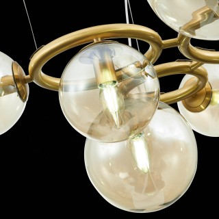 SL1162.303.09 Люстра подвесная ST-Luce Латунь/Коньячный E14 9*40W GORIZIA-foto4