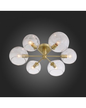 SL434.202.06 Люстра потолочная ST-Luce Латунь/Прозрачный E14 6*40W CALMARE-foto8