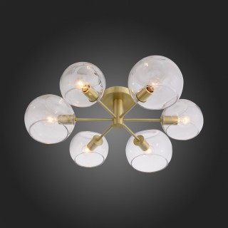 SL434.202.06 Люстра потолочная ST-Luce Латунь/Прозрачный E14 6*40W CALMARE-foto8