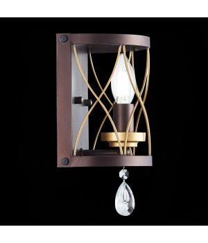 SL789.421.01 Бра ST-Luce Темный кофе, Золото/Темный кофе, Золото, Прозрачный E14 1*60W GRASSО-foto6