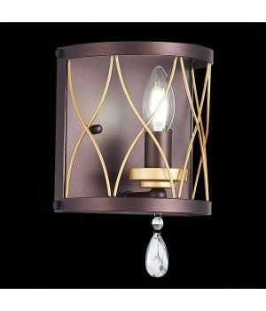 SL789.421.01 Бра ST-Luce Темный кофе, Золото/Темный кофе, Золото, Прозрачный E14 1*60W GRASSО-foto9