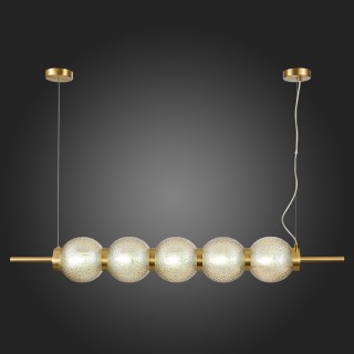 SL1155.303.05 Светильник подвесной ST-Luce Латунь/Коньячный E14 5*40W MARENA-foto7