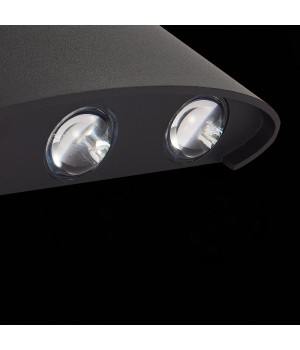 SL089.401.06 Светильник уличный настенный ST-Luce Черный кварцевый LED 6*1W 4000K BISELLO-foto6