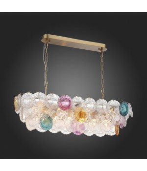 SL420.203.14 Люстра подвесная ST-Luce Золотистый/Разноцветный E14 14*40W CONELI-foto5
