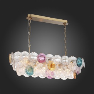 SL420.203.14 Люстра подвесная ST-Luce Золотистый/Разноцветный E14 14*40W CONELI-foto5