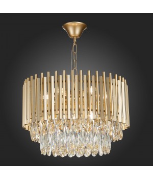 SL1625.203.09 Люстра подвесная ST-Luce шампань/шампань, прозрачный E14 9*40W Barletta-foto6