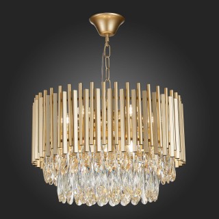 SL1625.203.09 Люстра подвесная ST-Luce шампань/шампань, прозрачный E14 9*40W Barletta-foto6