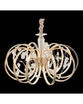 SL923.203.12 Люстра подвесная ST-Luce Золотистый, Прозрачный/Белый LED 1*70W 4000K OTTAVO-foto5