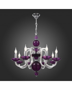 SL757.803.08 Люстра подвесная ST-Luce Хром, Пурпурный/Пурпурный E14 8*40W NINFA-foto5