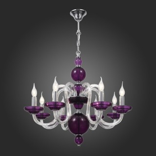 SL757.803.08 Люстра подвесная ST-Luce Хром, Пурпурный/Пурпурный E14 8*40W NINFA-foto5