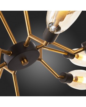 SL1174.303.12 Люстра подвесная ST-Luce Латунь/Коньячный G9 12*5W DESIMA-foto3