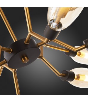 SL1174.303.12 Люстра подвесная ST-Luce Латунь/Коньячный G9 12*5W DESIMA-foto3