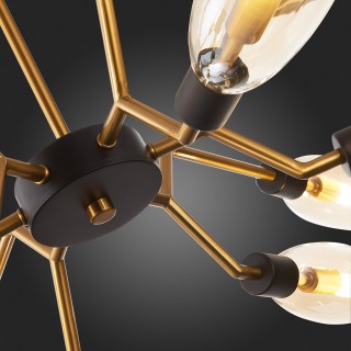 SL1174.303.12 Люстра подвесная ST-Luce Латунь/Коньячный G9 12*5W DESIMA-foto3