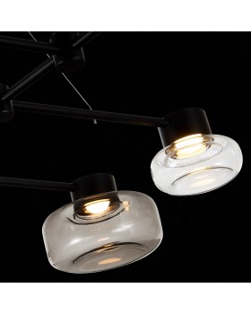 SL6005.403.08 Светильник подвесной ST-Luce Черный/Дымчатый, Прозрачный LED 8*3W 3000K Vallo-foto7