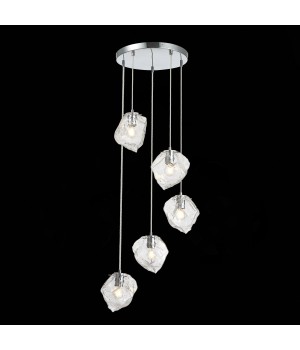 SL1175.103.05 Светильник подвесной ST-Luce хром/прозрачный E14 5*40W Portici-foto4