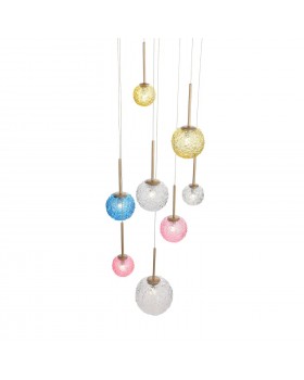 SL1152.253.08 Светильник подвесной ST-Luce Золотистый/Разноцветный G9 8*5W ARCOBALINO-foto2