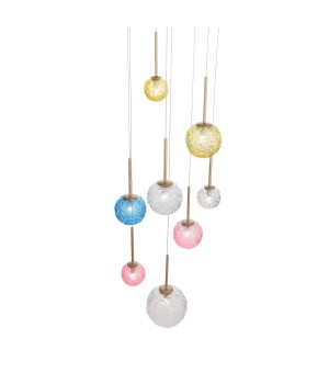 SL1152.253.08 Светильник подвесной ST-Luce Золотистый/Разноцветный G9 8*5W ARCOBALINO-foto2