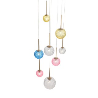 SL1152.253.08 Светильник подвесной ST-Luce Золотистый/Разноцветный G9 8*5W ARCOBALINO-foto2