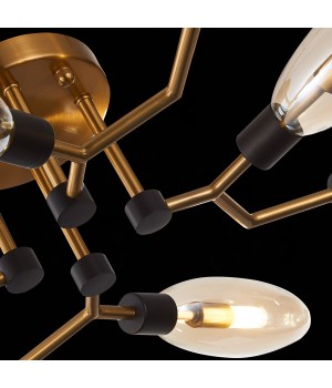 SL1174.302.08 Люстра потолочная ST-Luce Латунь/Коньячный G9 8*5W DESIMA-foto6