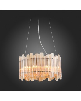 SL400.103.09 Люстра подвесная ST-Luce Хром/Янтарный G9 9*5W VERSITA-foto5