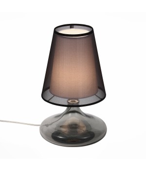 SL974.404.01 Прикроватная лампа ST-Luce Хром, Дымчатый/Черный, Белый E27 1*60W AMPOLLA-foto2