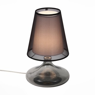 SL974.404.01 Прикроватная лампа ST-Luce Хром, Дымчатый/Черный, Белый E27 1*60W AMPOLLA-foto2