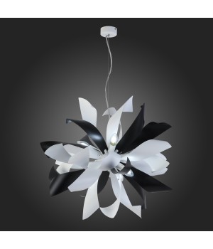 SL453.453.06E Люстра подвесная ST-Luce Черный, Белый/Черный, Белый E14 6*40W SPIRAGLIO-foto5