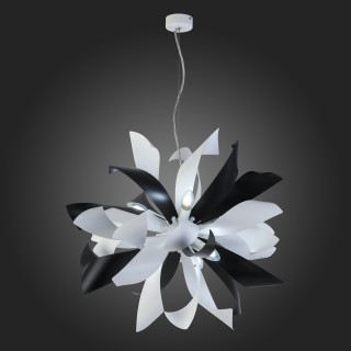 SL453.453.06E Люстра подвесная ST-Luce Черный, Белый/Черный, Белый E14 6*40W SPIRAGLIO-foto5