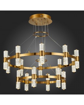 SL6007.203.32 Люстра подвесная ST-Luce Латунь/Прозрачный LED 32*2,5W 4000K GEMINA-foto5