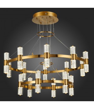 SL6007.203.32 Люстра подвесная ST-Luce Латунь/Прозрачный LED 32*2,5W 4000K GEMINA-foto5