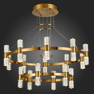 SL6007.203.32 Люстра подвесная ST-Luce Латунь/Прозрачный LED 32*2,5W 4000K GEMINA-foto5