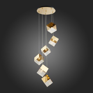 SL1182.203.06 Светильник подвесной ST-Luce Золотистый/Прозрачный, Золотистый G9 6*5W RIELLO-foto5