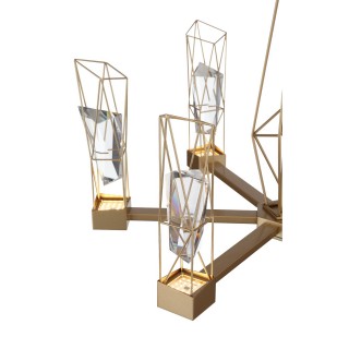 SL815.203.06 Люстра подвесная ST-Luce Матовое золото/Матовое золото, Прозрачный LED 6*8W 4000K PROGETTO-foto12