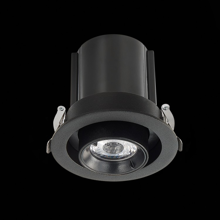 ST702.338.12 Св-к встр. Черный LED 1*12W 3000K 900Lm Ra80 24° IP20 D90xH92 180-240V ST702